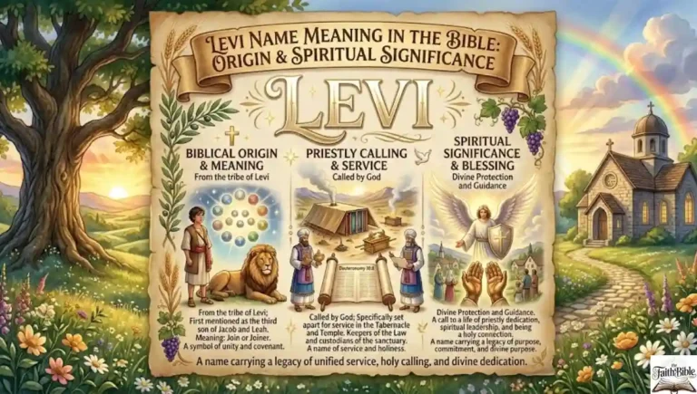 Levi Name in the Bible: Meaning and Spiritual Significance
