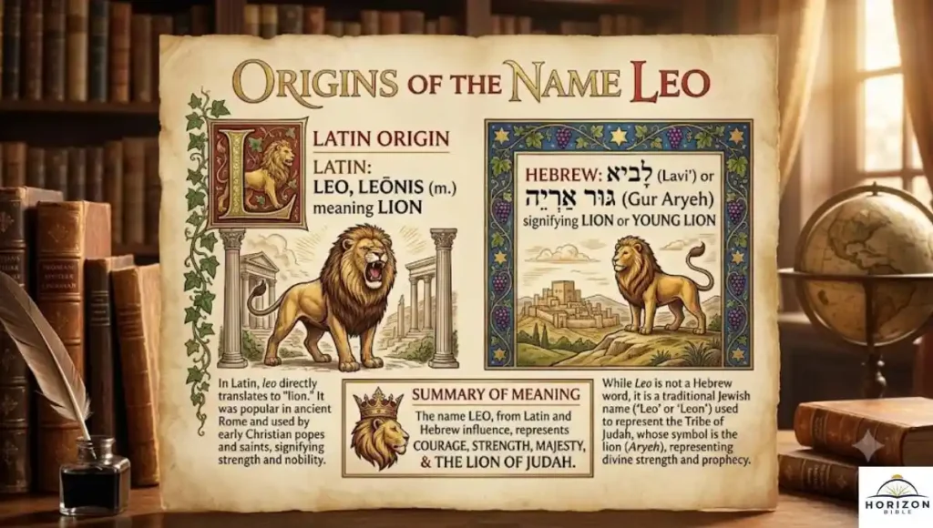 Hebrew and Latin Origins of the Name Leo