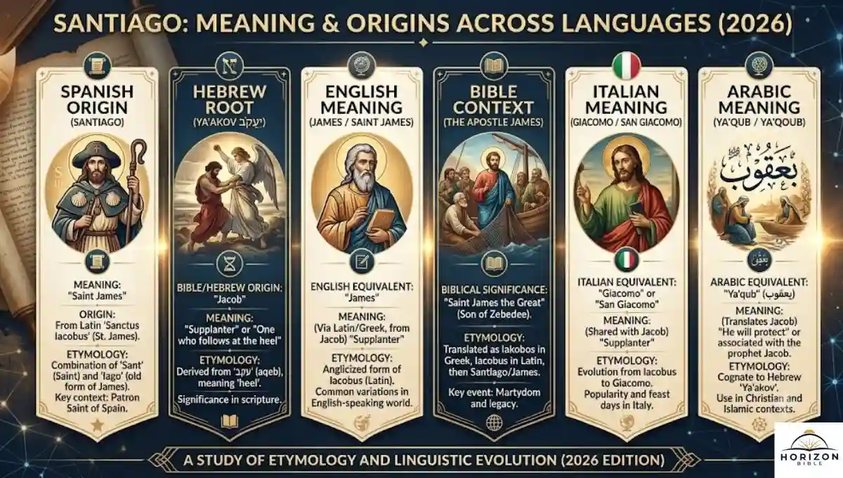 Santiago Meaning in Bible, Hebrew, Spanish, English, Arabic & Italian Origins 2026
