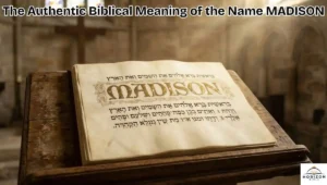 The Authentic Biblical Meaning of the Name MADISON