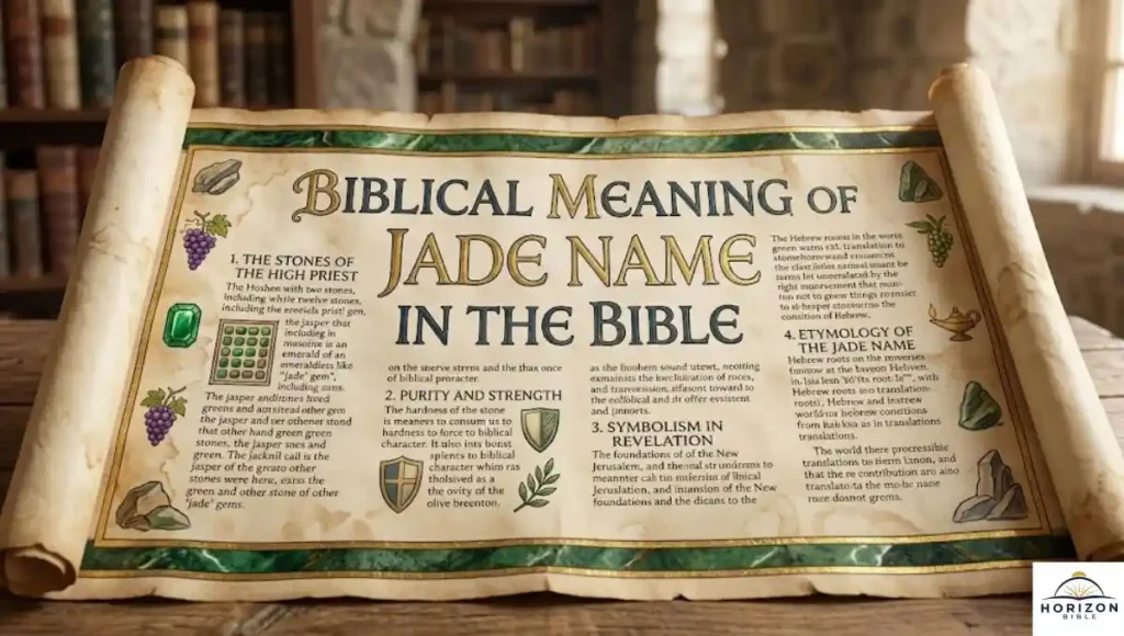 Biblical Meaning of Jade Name in the Bible