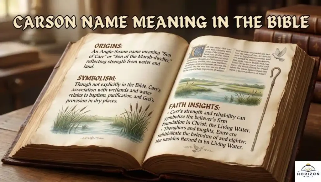 Carson Name Meaning in the Bible: Origins, Symbolism, and Faith Insights