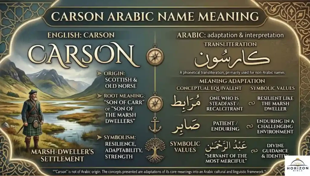 Carson Arabic Name Meaning